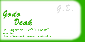godo deak business card